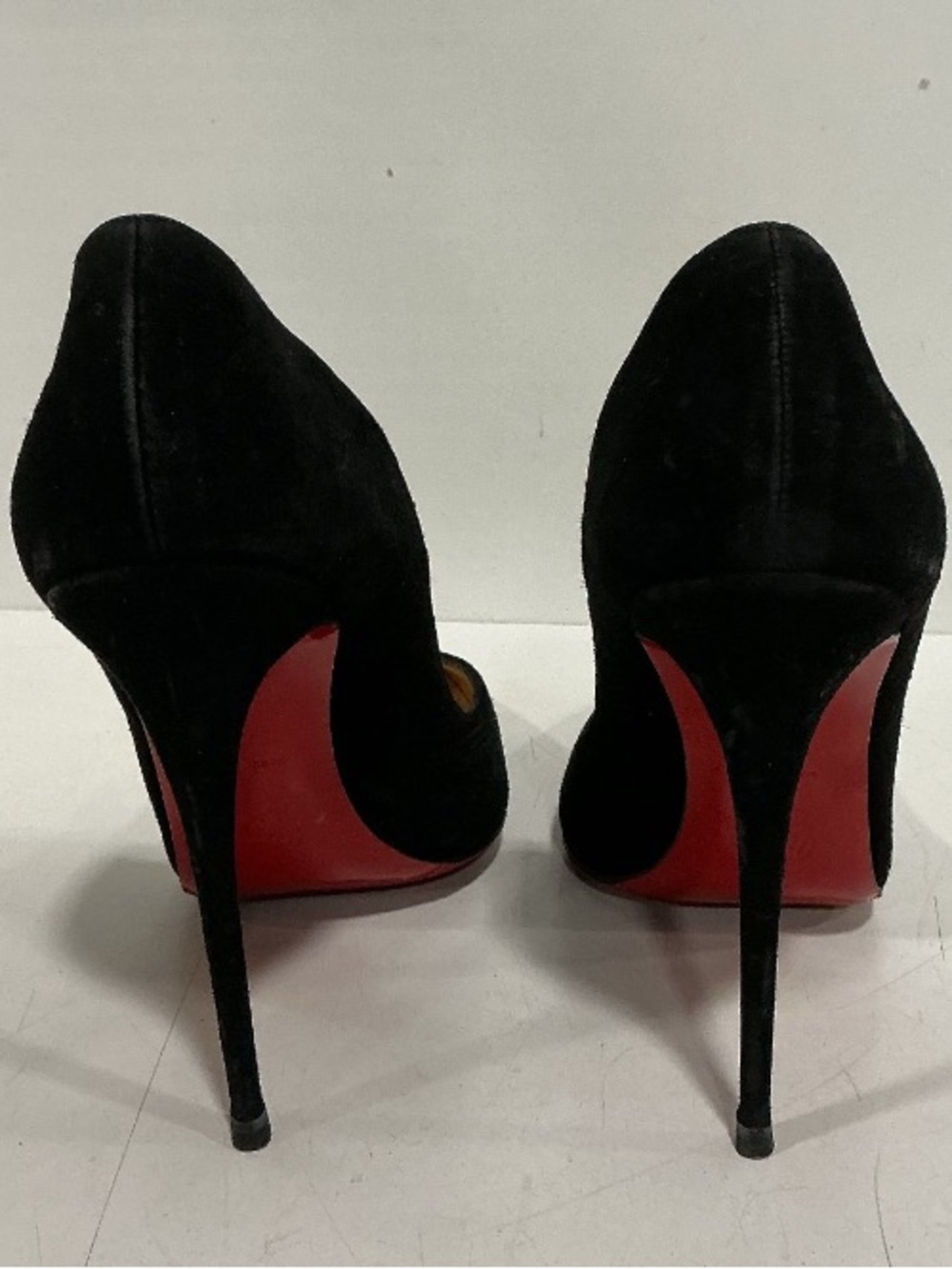 Christian Louboutin “So Kate” Black Suede Stiletto, Red Sole, COA, Size 40-Used